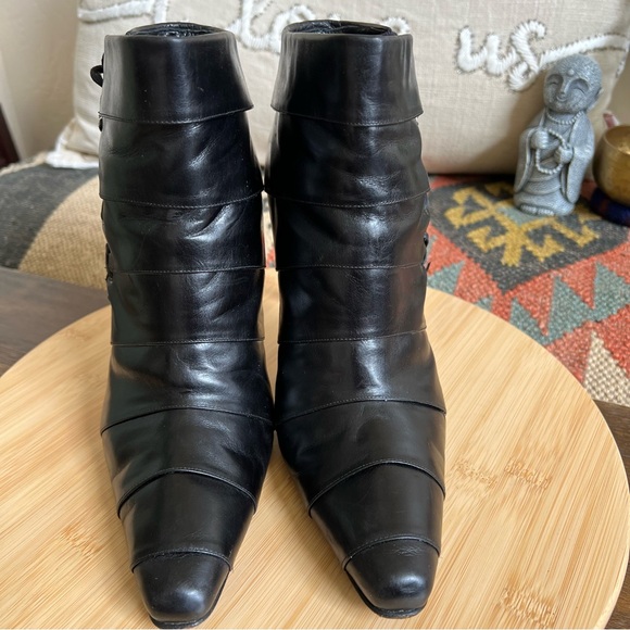 Manolo Blahnik M-Fertiti Fodera Leather Ankle Stiletto Boots EU40/US10 $1,298 - Picture 3 of 13